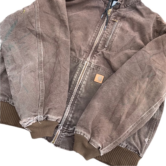 SOLD - Vintage Carhartt Hooded Bomber Jacket - Picture 7 of 12